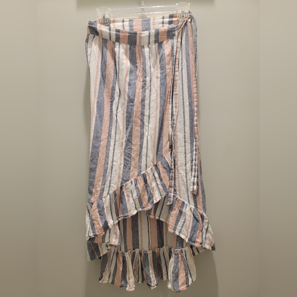 Asos Striped Wrap Skirt Size 6 Womens